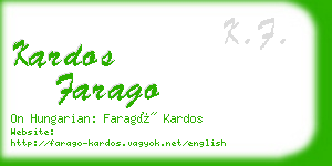 kardos farago business card